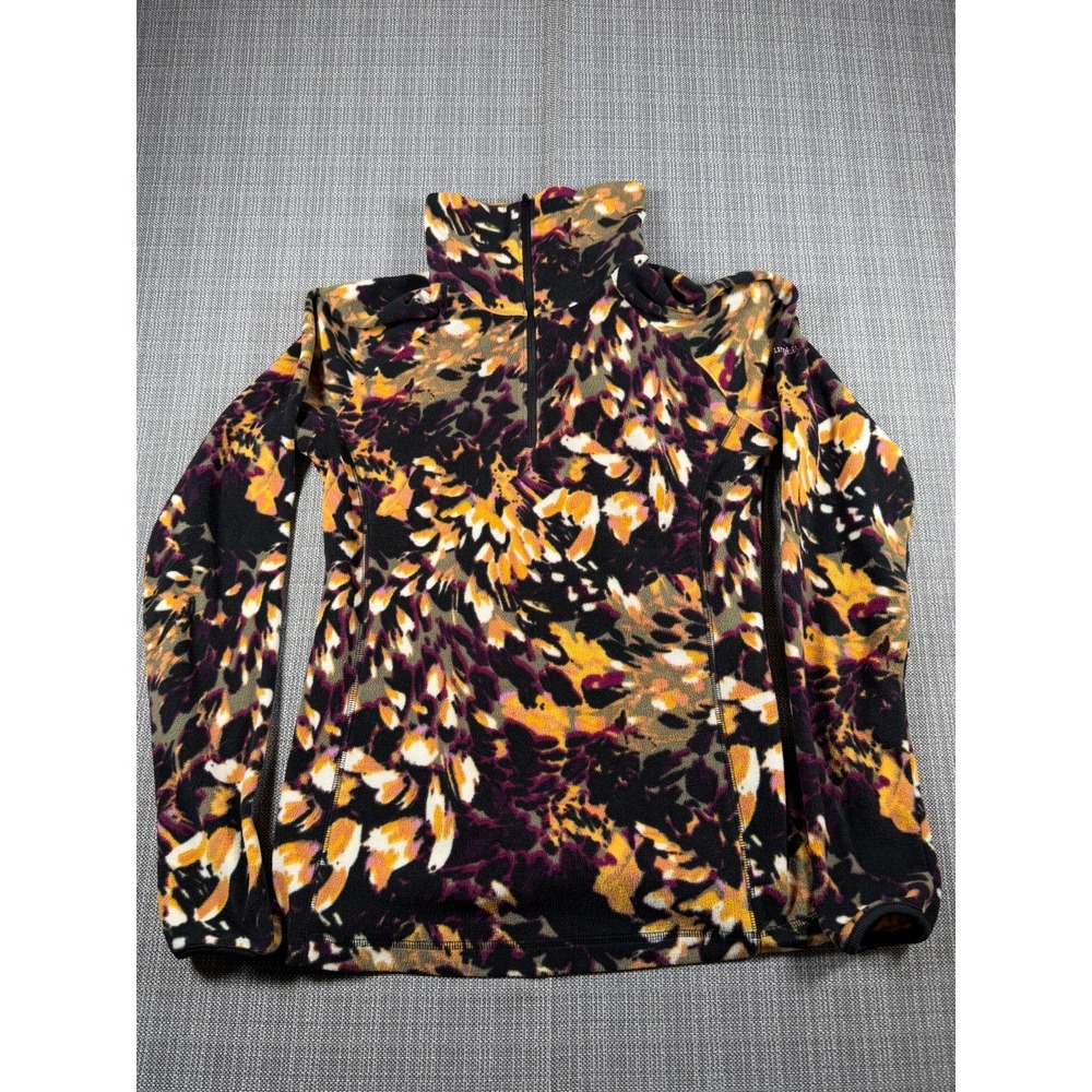 Columbia Glacial Jacket Women Small Multicolor Floral Fleece Half Zip Outdoor